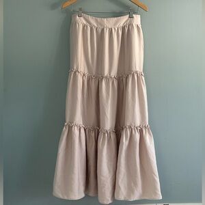 Marc New York Cream Tiered Maxi Skirt